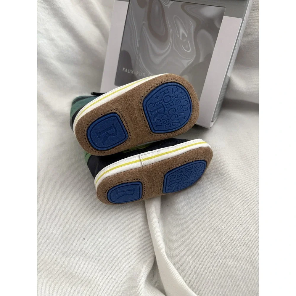 NEW ROBEEZ First Kicks Boys 6-9 Months Aspen Navy Booties ROBEEZ BABY SHOES - Picture 6 of 11